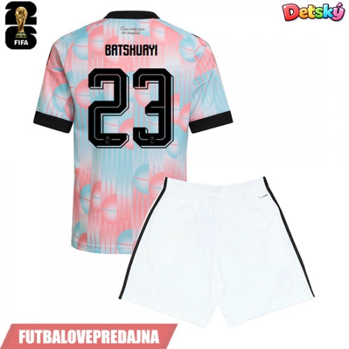 Lacne Dětský Futbalové dres Belgicko Michy Batshuayi #23 MS 2026 Krátky Rukáv - Preč (+ trenírky)